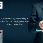 Cybersecurity experts monitoring networks in Dubai office
